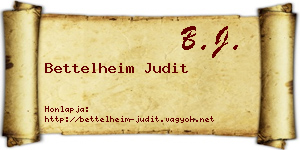 Bettelheim Judit névjegykártya